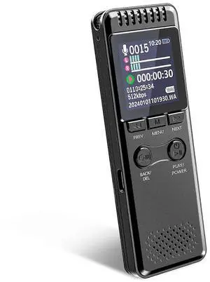 Ecocleanpath Vivaniir 64GB Voice Activated Recorder with 80H Battery, Playback & Noise Reduction for Lectures/Meetings - Black