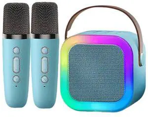 Ecocleanpath Kids Karaoke Machine with 2 Wireless Mics, Portable Bluetooth Speaker & LED Lights - Gift for Girls & Boys Ages 4-12 Ecocleanpath Kids Karaoke Machine with 2 Wireless Mics, Portable Bluetooth Speaker & LED Lights - Gift for Girls & Boys Ages 4-12