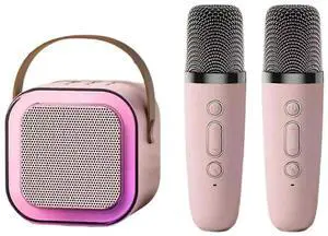 Ecocleanpath Kids Karaoke Machine with 2 Wireless Mics, Portable Bluetooth Speaker & LED Lights | Gift for Girls & Boys Ecocleanpath Kids Karaoke Machine with 2 Wireless Mics, Portable Bluetooth Speaker & LED Lights | Gift for Girls & Boys