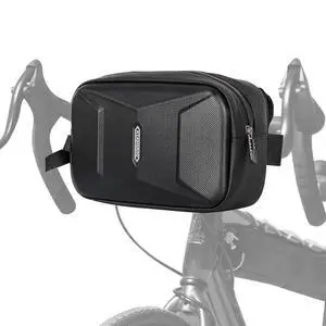 Ecocleanpath 3.2L Waterproof Bike Handlebar Bag, Hard Shell EVA with Front Pouch for Mountain/Road Bikes