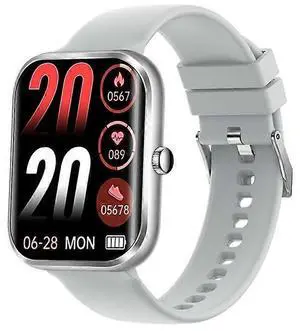 Ecocleanpath Curved Glass Smartwatch with Heart Rate & Blood Pressure Monitor, 100+ Sports Modes