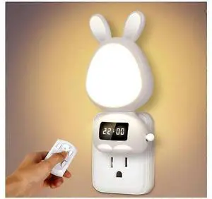 Ecocleanpath Dimmable LED Night Light with Remote & Clock, 3 Color Modes, Timer, Wall Plug Ecocleanpath Dimmable LED Night Light with Remote & Clock, 3 Color Modes, Timer, Wall Plug