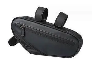 Ecocleanpath Waterproof Bike Triangle Bag, Front Tube Pouch for Road/Mountain Bikes, Adjustable Straps, Black