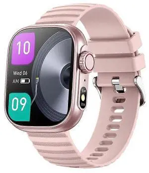 Ecocleanpath Smart Watch 2.01" HD Screen, 24H Heart Rate Monitor, 100 Sports Modes, 15-Day Battery, Pink