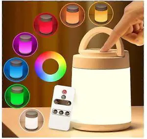 Ecocleanpath Rechargeable Kids Night Light with Remote & Timer, Portable Touch Lamp for Nursery & Bedroom (White) Ecocleanpath Rechargeable Kids Night Light with Remote & Timer, Portable Touch Lamp for Nursery & Bedroom (White)