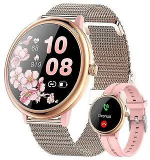 Ecocleanpath R8 Women's Smartwatch Gold - Heart Rate, SpO2, 21 Sports Modes, IP67 Waterproof