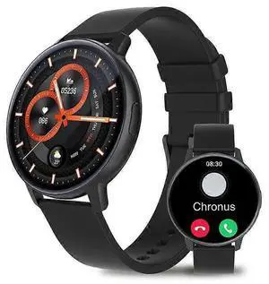 Ecocleanpath S48T Smart Watch 1.43" AMOLED, Bluetooth Call, Heart Rate & Blood Pressure Monitor - Black