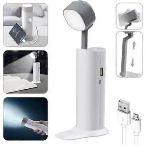 Ecocleanpath Portable LED Desk Lamp & Power Bank, 5000mAh USB Charging, 3-Level Dimming, Foldable White Reading Light Ecocleanpath Portable LED Desk Lamp & Power Bank, 5000mAh USB Charging, 3-Level Dimming, Foldable White Reading Light