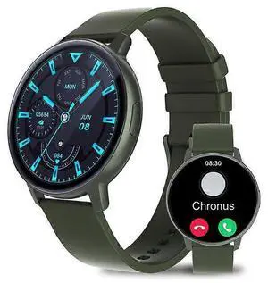 Ecocleanpath S48T Smart Watch 1.43" AMOLED, Bluetooth Call, Heart Rate & Blood Pressure Monitor, IP67 Waterproof - Green