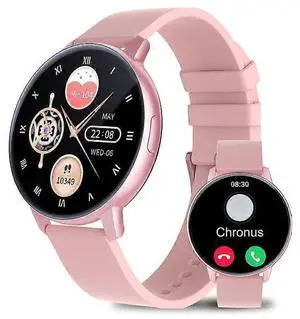 Ecocleanpath S48T 1.43" AMOLED Smart Watch, Heart Rate & Blood Pressure Monitor, IP67 Waterproof, Pink
