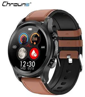 Ecocleanpath Smart Watch with Blood Sugar Monitor, Heart Rate & BP Tracker, IP68 Waterproof Fitness Watch for Men & Women