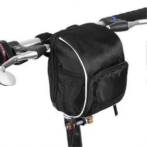 Ecocleanpath Waterproof Bike Handlebar Bag with Reflective Stripes - Quick Release Frame Pouch for Road & MTB (Black) Ecocleanpath Waterproof Bike Handlebar Bag with Reflective Stripes - Quick Release Frame Pouch for Road & MTB (Black)