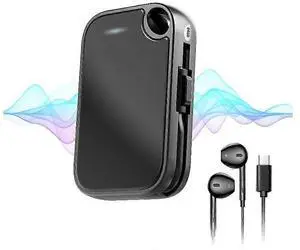 Ecocleanpath 64GB Digital Voice Recorder with Playback - HD Dual Mic 3072Kpbs, 50H Recording, Noise Reduction, Type-C (Black)