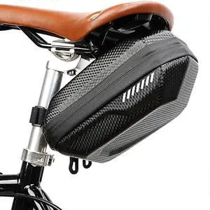 Ecocleanpath Waterproof Bike Saddle Bag, 2L Black Cycling Seat Pack with Reflective Trim for Mountain Road Bikes Ecocleanpath Waterproof Bike Saddle Bag, 2L Black Cycling Seat Pack with Reflective Trim for Mountain Road Bikes