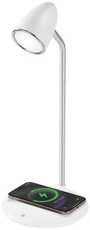 Ecocleanpath Wireless Charging Desk Lamp, 3-Level Dimmable Touch LED Bedside Light with Fast 15W Qi Charger