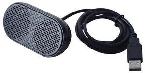 Ecocleanpath Black USB Mini Speaker - Plug & Play Stereo Sound for Laptop, PC, Notebook