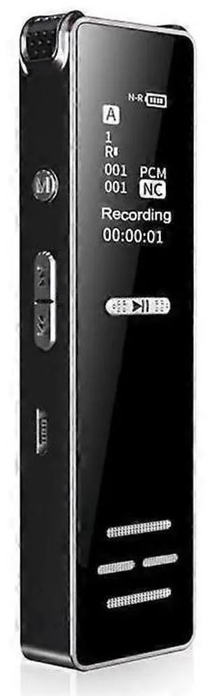 Ecocleanpath Voice Activated Spy Recorder: HD Audio, 1200 Min, MP3 Player, Password Lock (Black)