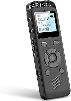 Ecocleanpath 32GB Digital Voice Recorder with Playback & External Mic - Clear Lecture & Meeting Recording