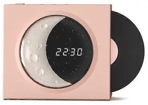 Ecocleanpath Moon Style Bluetooth 5.3 Speaker with LED Clock Display | Wireless Audio for Home & Office