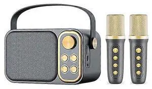 Ecocleanpath Portable Karaoke Machine with 2 Wireless Mics, Bluetooth Speaker for Kids & Adults, Birthday Gift (Black) Ecocleanpath Portable Karaoke Machine with 2 Wireless Mics, Bluetooth Speaker for Kids & Adults, Birthday Gift (Black)