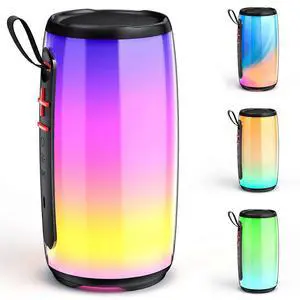 Ecocleanpath Waterproof Bluetooth Speaker with Colorful Lights, 12H Play, TWS Pairing, HD Bass for Outdoor Party