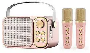 Ecocleanpath Pink Mini Karaoke Machine with 2 Wireless Mics | Portable Bluetooth Speaker for Kids & Adults | Birthday Gift Ecocleanpath Pink Mini Karaoke Machine with 2 Wireless Mics | Portable Bluetooth Speaker for Kids & Adults | Birthday Gift