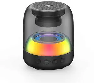 Ecocleanpath Portable Bluetooth Speaker with Colorful LED Lights, Stereo Sound, BT 5.3, TF/AUX/USB Support
