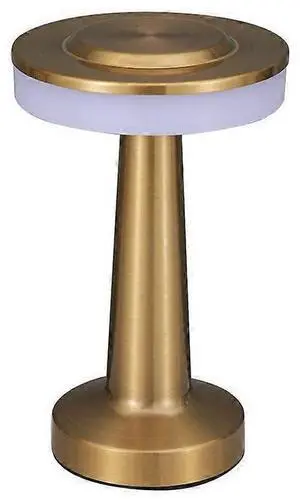 Ecocleanpath Portable LED Table Lamp with Touch Sensor, 3-Level Dimmable, USB Rechargeable, Golden