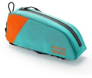 Ecocleanpath Blue Top Tube Bike Bag | 3-Point Mount Frame Storage Pouch for Mountain & Road Bikes