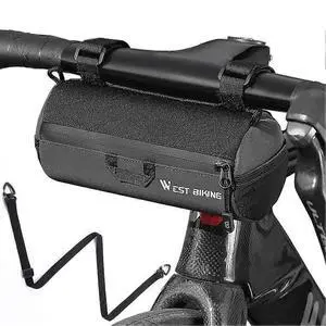 Ecocleanpath 1L Portable Bike Handlebar Bag with Shoulder Strap & Reflective Logo for MTB, E-Scooter, Road Bikes