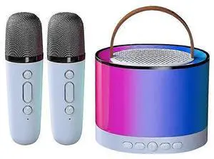 Ecocleanpath Blue Mini Karaoke Machine with 2 Wireless Mics | Portable Bluetooth Speaker for Kids & Adults Ecocleanpath Blue Mini Karaoke Machine with 2 Wireless Mics | Portable Bluetooth Speaker for Kids & Adults