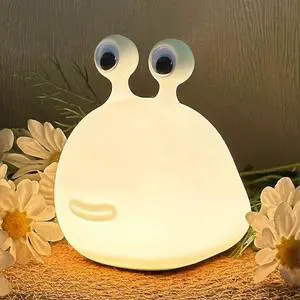 Ecocleanpath Squishy Slug Night Light for Kids - USB Rechargeable, 15-Min Timer, Adjustable Brightness (White) Ecocleanpath Squishy Slug Night Light for Kids - USB Rechargeable, 15-Min Timer, Adjustable Brightness (White)