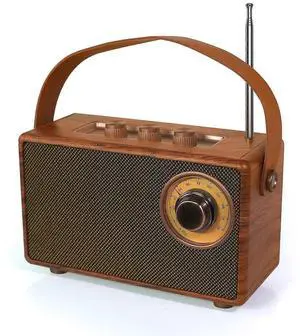 Ecocleanpath Retro Bluetooth Speaker with FM Radio, 5W Portable MP3 Player, 1500mAh Battery, TF/AUX/USB Support Ecocleanpath Retro Bluetooth Speaker with FM Radio, 5W Portable MP3 Player, 1500mAh Battery, TF/AUX/USB Support