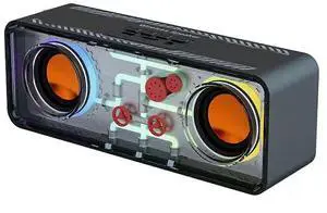 Ecocleanpath 10W Portable LED Speaker with Stereo Sound & Colorful Lights for Party, Outdoor, Home Theater