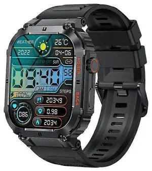 Ecocleanpath Men's Military Smartwatch 1.96" HD, Heart Rate/Blood Oxygen Monitor, AI Voice, IP67 Waterproof, 100+ Sports Modes Ecocleanpath Men's Military Smartwatch 1.96" HD, Heart Rate/Blood Oxygen Monitor, AI Voice, IP67 Waterproof, 100+ Sports Modes