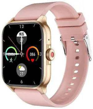 Ecocleanpath 1.85" Smart Watch with Heart Rate Monitor, 100+ Sports Modes, Bluetooth Calls, IP67 Waterproof for Android iOS (Pink)