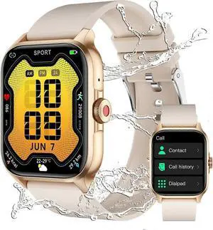 Ecocleanpath 1.85" Touch Fitness Tracker with Bluetooth Calling, Heart Rate & Sleep Monitor, 100+ Sports Modes, IP67 Waterproof, White Ecocleanpath 1.85" Touch Fitness Tracker with Bluetooth Calling, Heart Rate & Sleep Monitor, 100+ Sports Modes, IP67 Waterproof, White