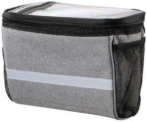 Ecocleanpath Insulated Bike Handlebar Bag - Gray Thermal Cycling Bag for Cold/Hot Drinks, Waterproof & Portable Ecocleanpath Insulated Bike Handlebar Bag - Gray Thermal Cycling Bag for Cold/Hot Drinks, Waterproof & Portable