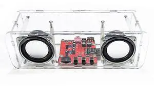 Ecocleanpath White DIY Bluetooth Speaker Kit - Solder & Build Your Own Portable Stereo Amplifier