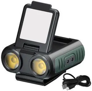 Ecocleanpath Rechargeable Clip-On Night Light, LED Hat & Backpack Lamp for Running, Hiking, Camping