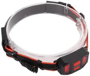 Ecocleanpath Rechargeable LED Headlamp with COB Floodlight & Red Taillight for Camping Hiking (Black)