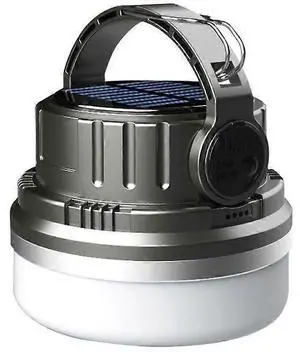 Ecocleanpath Solar Camping Lantern with Power Bank, Dual Color LED, Waterproof IP45 for Outdoor Emergencies