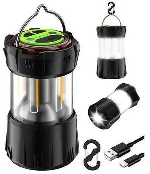 Ecocleanpath Rechargeable IP67 Waterproof Camping Lantern, 1000LM 8 Modes with Power Bank, 2000mAh Black Ecocleanpath Rechargeable IP67 Waterproof Camping Lantern, 1000LM 8 Modes with Power Bank, 2000mAh Black