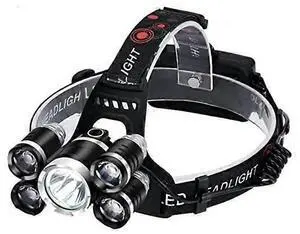 Ecocleanpath Mini LED Headlamp 3 Modes, Waterproof Rechargeable Headlight for Outdoor Camping & Hiking (Black)