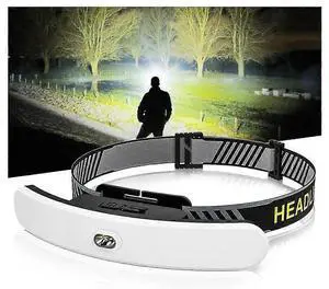 Ecocleanpath 2000 Lumen LED Headlamp, 6 Modes, USB Rechargeable, IPX4 Waterproof for Running, Cycling, Camping (Black)