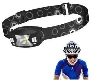 Ecocleanpath Motion Sensor LED Headlamp, IP65 Waterproof 310 Lumen Head Light for Running, Camping, Hiking (Black)