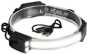 Ecocleanpath Motion Sensor Headlamp, 500 Lumen LED Headlight with 7 Modes, IPX4 Waterproof for Running, Camping, Hiking (Black)