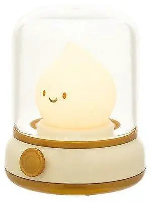 Ecocleanpath Ghost Campfire Night Light - Flameless Rechargeable Kerosene Lamp, Cute Desktop & Nursery Decor