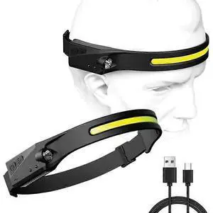 Ecocleanpath USB Rechargeable Motion Sensor Headlamp, 230° COB LED with IPX6 Waterproof for Outdoor Running & Camping Ecocleanpath USB Rechargeable Motion Sensor Headlamp, 230° COB LED with IPX6 Waterproof for Outdoor Running & Camping