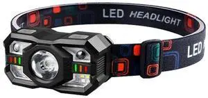 Ecocleanpath Rechargeable Motion Sensor Headlamp - Waterproof LED Headlight for Camping, Fishing, Running